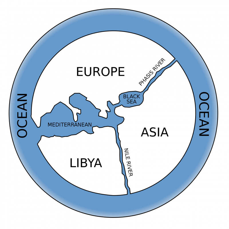 Photo:  Wikipedia - Anaximander world map