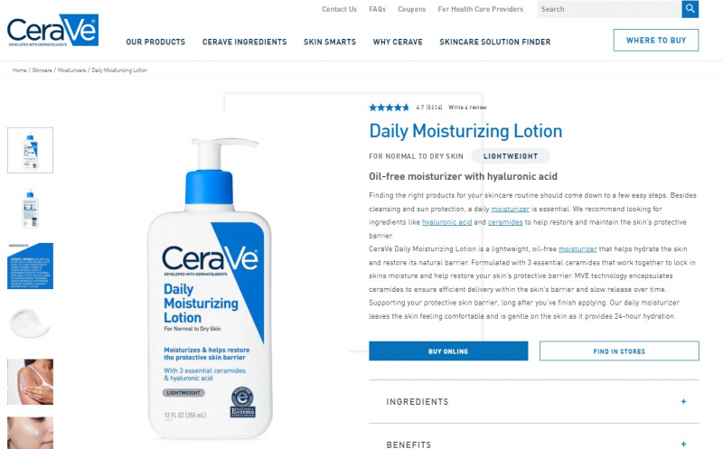 CeraVe Daily Moisturizing Lotion, https://www.cerave.com