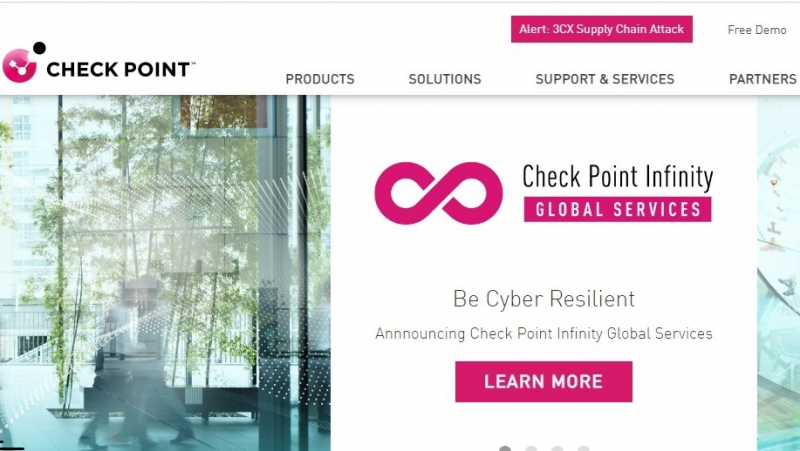 Screenshot of checkpoint.com