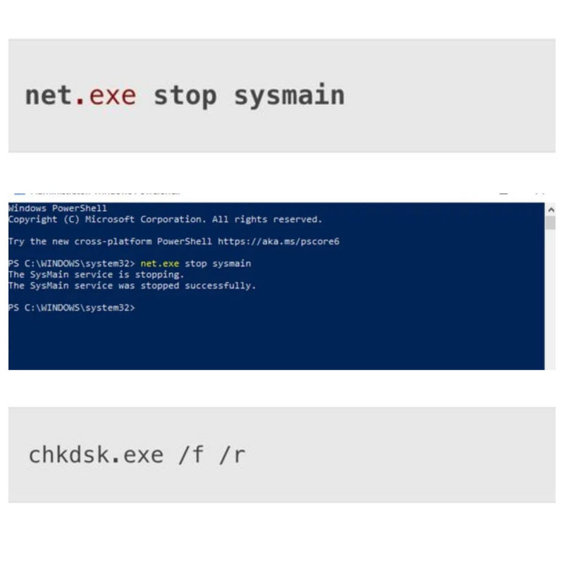 Disable SysMain