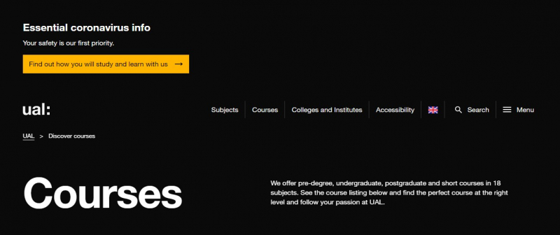 Chelsea College offers courses in graphic design, spatial design and textiles- Screenshot photo