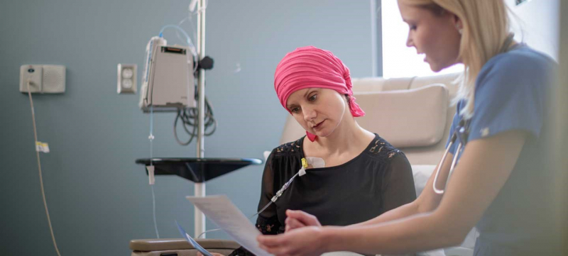 cancer patient being treated with Chemotherapy - Moffitt Cancer Center