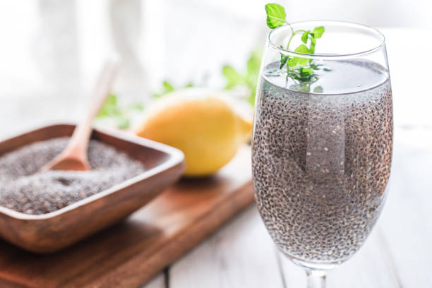 Chia seeds and water