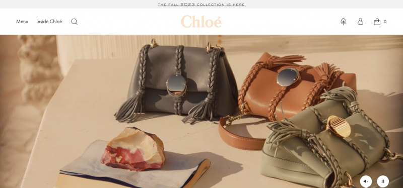 Screenshot of https://www.chloe.com/