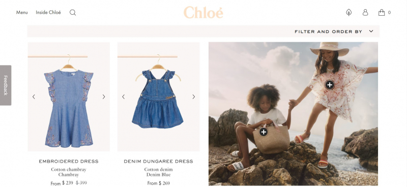 Screenshot of https://www.chloe.com/us/chloe/shop-online/women/childrenswear
