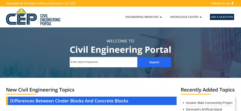 Screenshot of https://www.engineeringcivil.com/