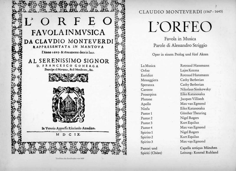 L’Orfeo, Claudio Monteverdi. Photo: silviodelfino.com