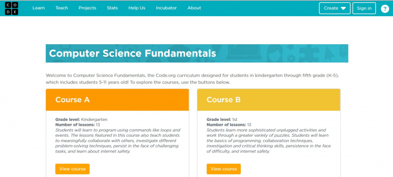 Screenshot of https://code.org/educate/curriculum/csf