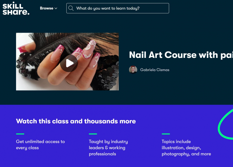 Complete Nail Art Course With Gel Painting (Skillshare)