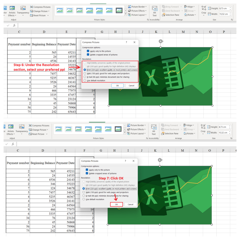 Screenshot via Excel