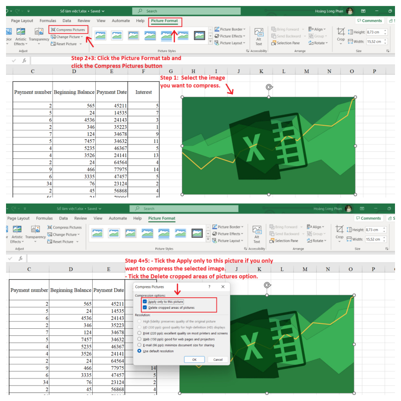 Screenshot via Excel