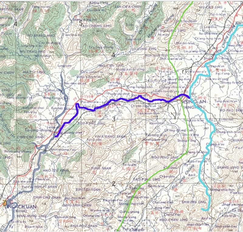 The route of the Lingqu (dark blue) - Photo: wikipedia.org