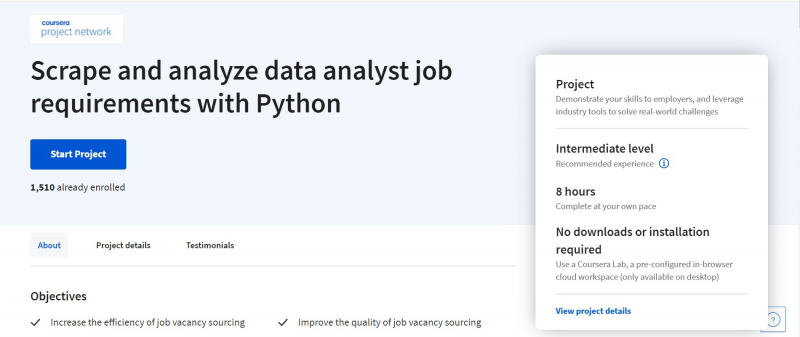 Screenshot of https://www.coursera.org/projects/scrape-job-postings-data-analyst