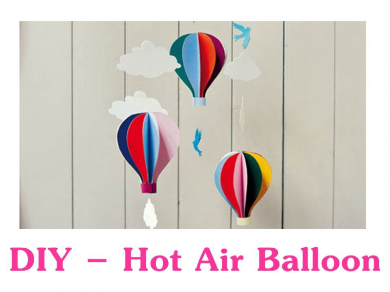 Create Your Own Hot Air Balloon Art - Photo via Pinterest