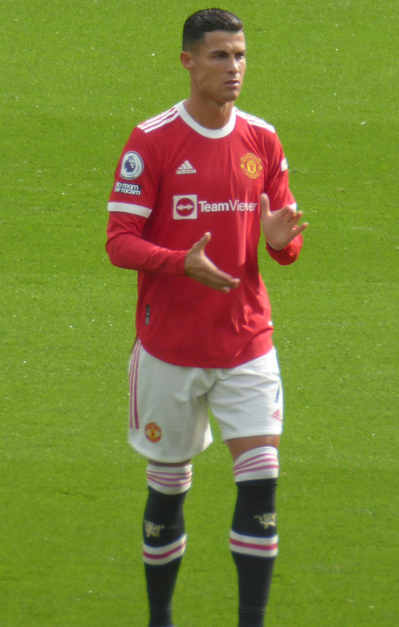 Ronaldo pictured on 11 September 2021 prior to his first game since returning to Manchester United. Photo: wikipedia