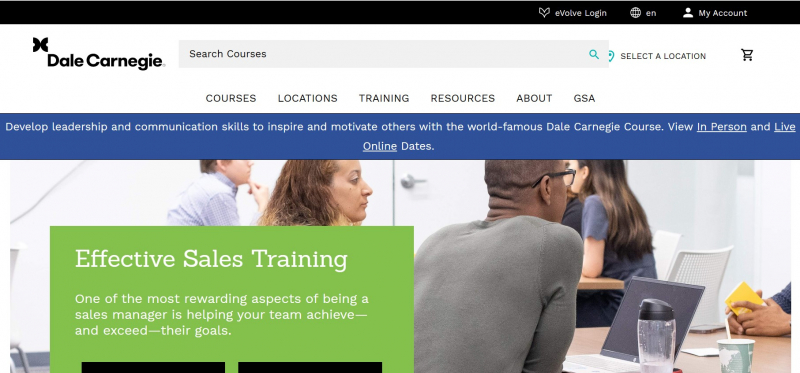 Screenshot of https://www.dalecarnegie.com/en/topics/sales-training