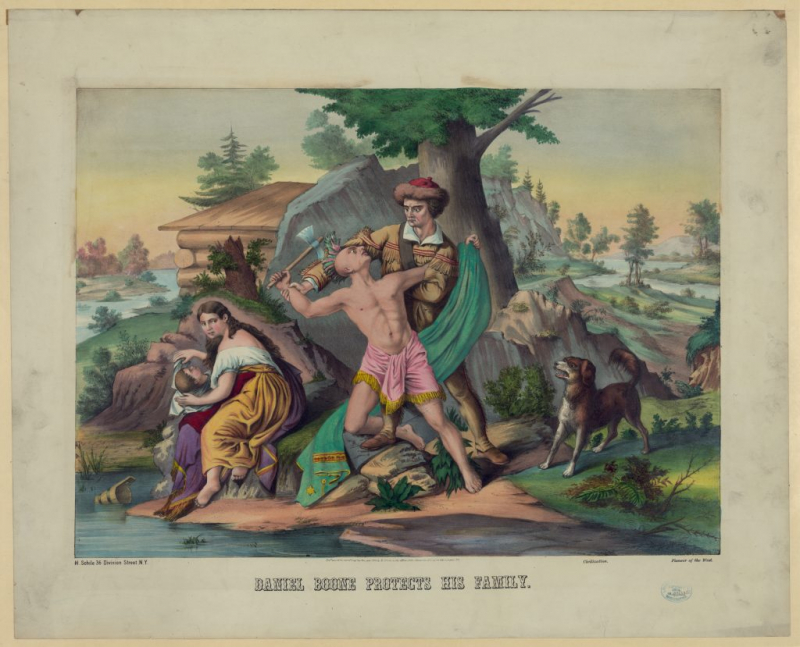 Daniel Boone Protects His Family - Library of Congress Prints & Photographs Division
