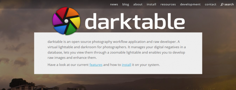 Screenshots via darktable.org
