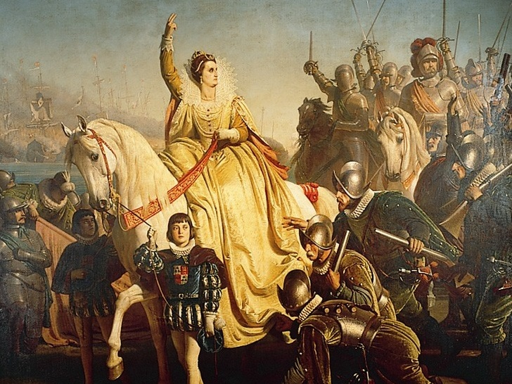 Photo:  Elizabethi.org - The Spanish Armada Of 1588 : Queen Elizabeth and Philip II