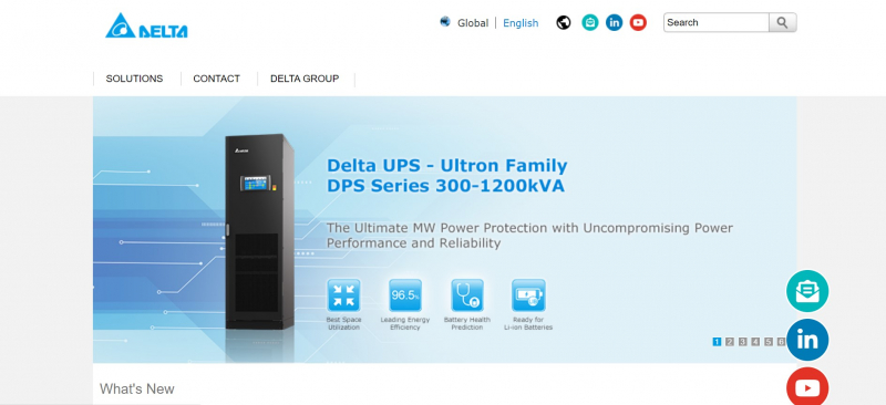 Screenshot of https://www.deltapowersolutions.com/