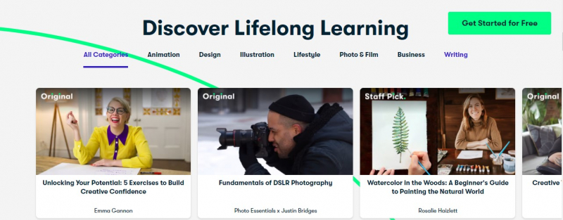 Skillshare offers a lot of short & intensive courses around graphic design- Screenshot photo