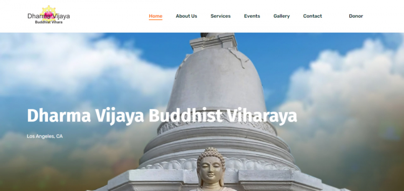 Screenshot of https://www.dharmavijaya.org/