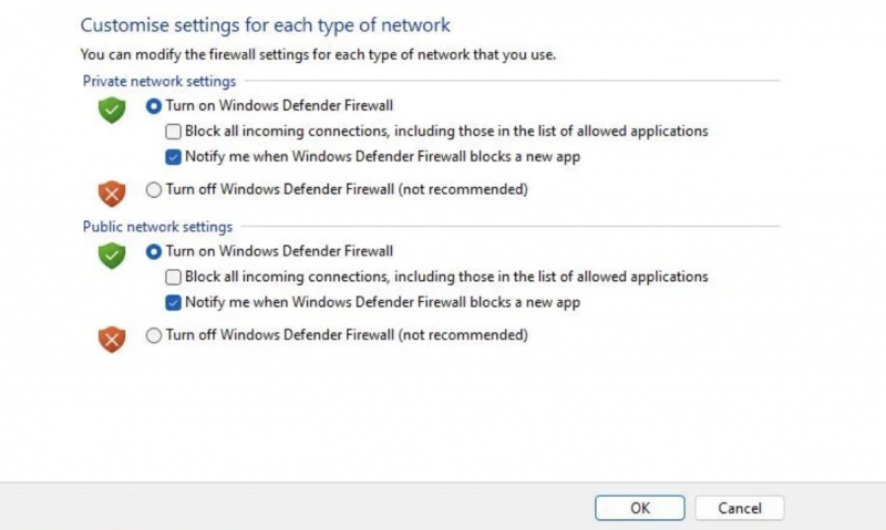 Disable Your Active Firewalls