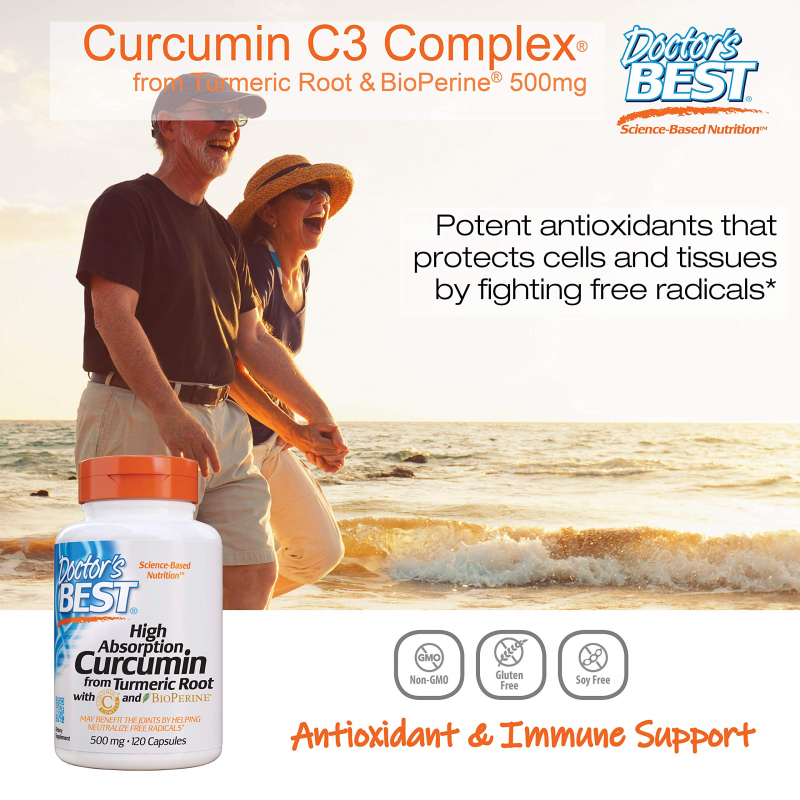 Doctor's Best High Absorption Curcumin From Turmeric Root with C3 Complex & BioPerine. Photo: giaonhan247.com