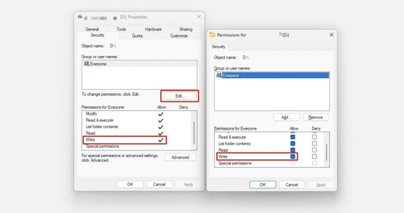 Double-Check Drive Permissions