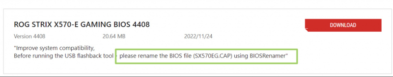 Downloading the New BIOS Files