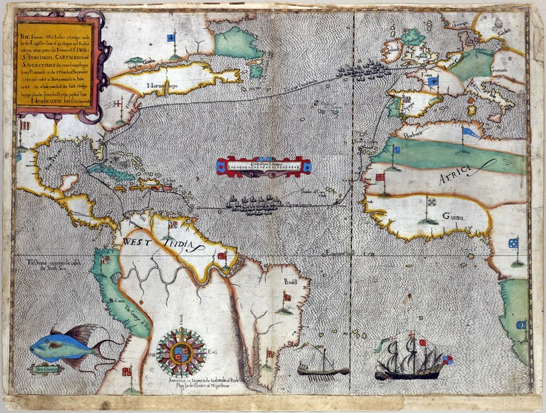 The route of the entire Great Expedition, including Drake’s raid on Cartagena - Photo: cartagenaexplorer.com