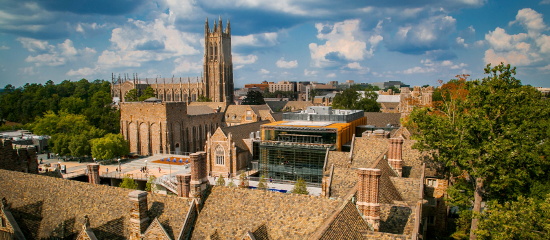 Founded in 1838, Duke University is a private research university located in Durham, North Carolina, named after the university’s great benefactor James Buchanan Duke’s deceased father, Washington Duke. Photo: Duke University