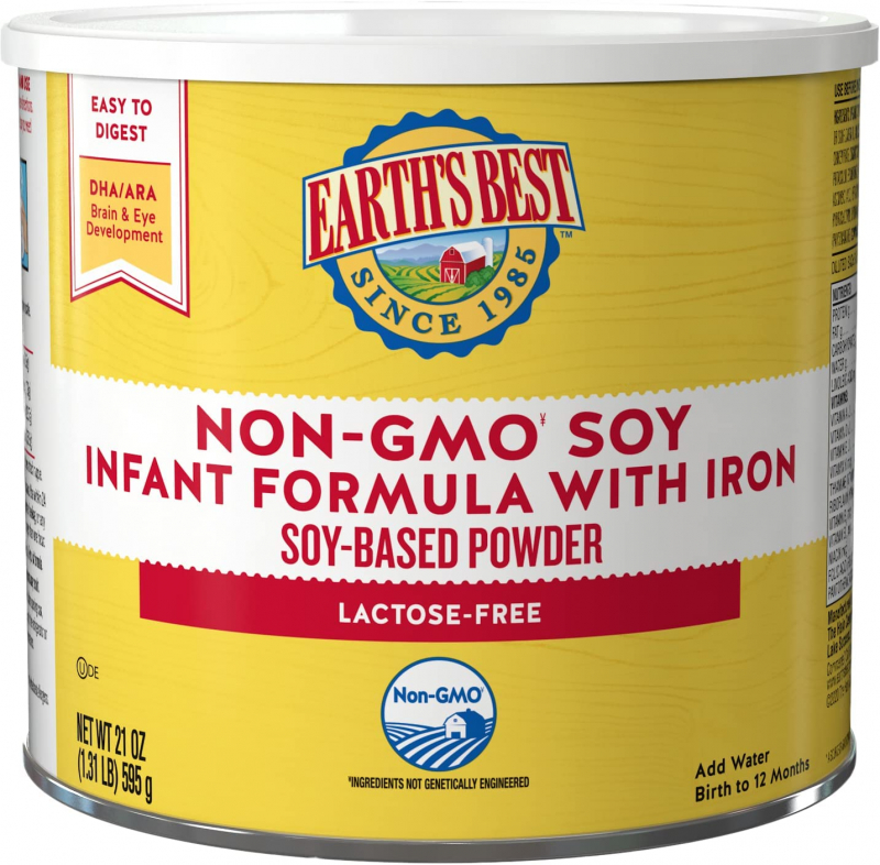 Earth’s Best Non-GMO Plant Based Infant Formula (photo: Amazon)