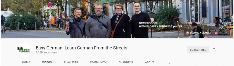 Easy German is a YouTube channel that teaches German in a unique way- screenshot photo
