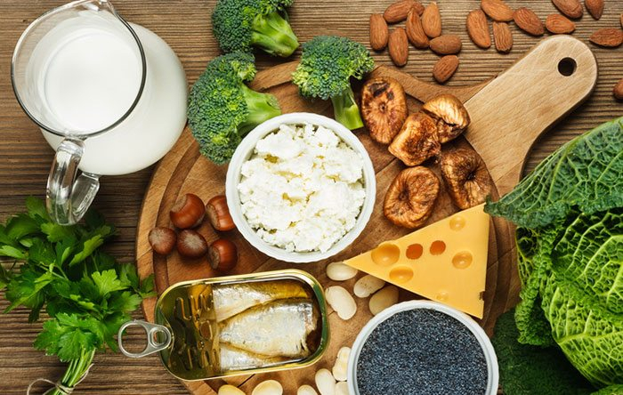 Eat foods rich in calcium and vitamin D