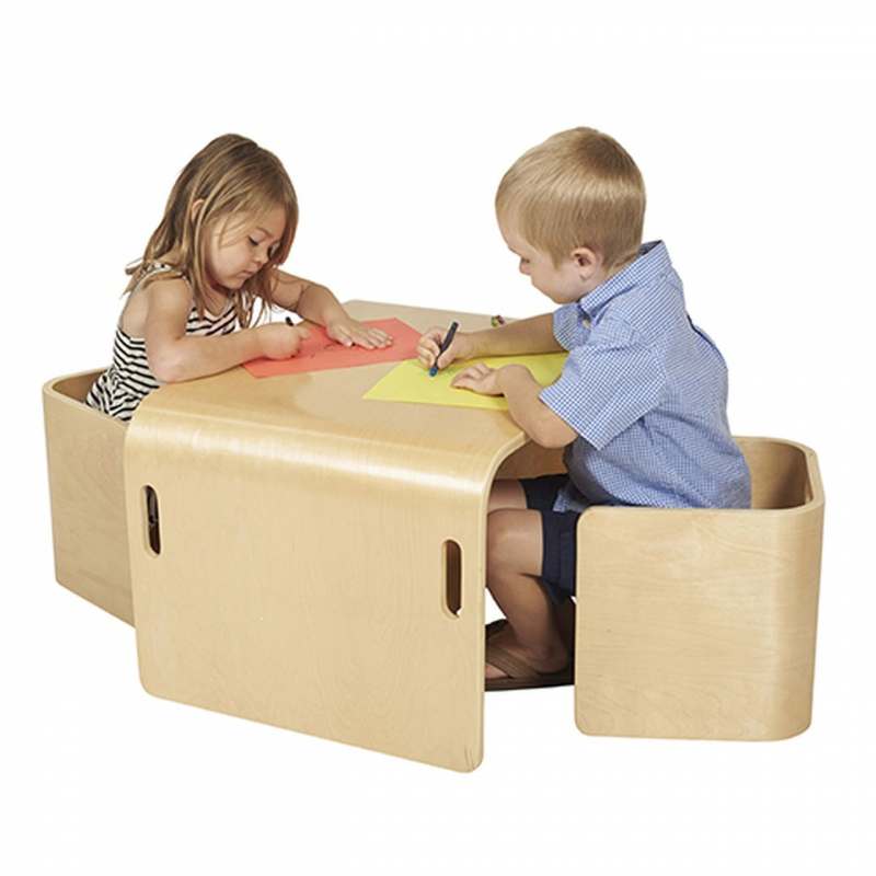 ECR4Kids Bentwood Multipurpose Kids Table and Chair Set. Photo: pinterest.com