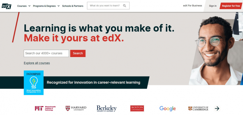 edX's website