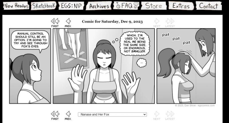 Screenshot of https://www.egscomics.com/