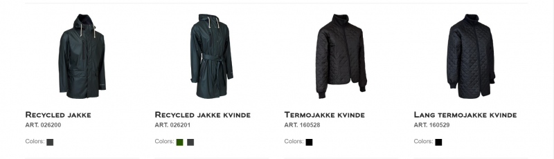 Screenshot of https://www.elkarainwear.dk/da