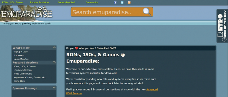 Screenshot of https://www.emuparadise.me/roms-isos-games.php