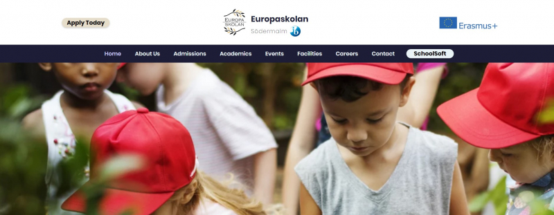Screenshot of  https://www.europaskolan.nu/