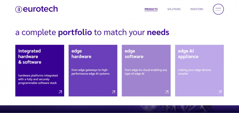 Screenshot of https://www.eurotech.com/
