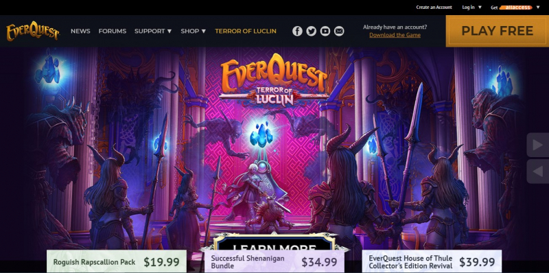 EverQuest is a fantasy themed 3D online multiplayer role-playing game for Windows PC developed by Verant Interactive and 989 Studios- Screenshot photo