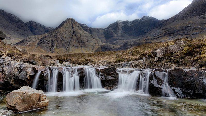 The picturesque scenery of Fairy Pools