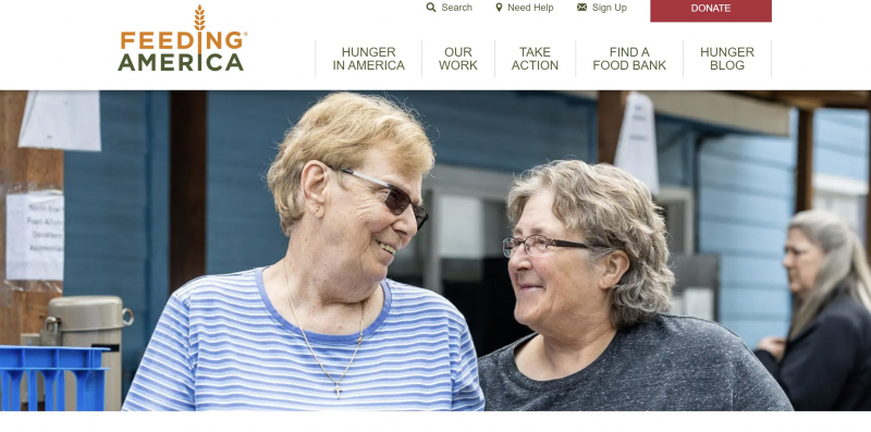 Screenshot of https://www.feedingamerica.org/