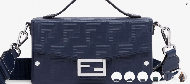 Screenshot of https://www.fendi.com/ii-en/eu1_FendibyMarcJacobs_man/bags/soft-trunk-baguette-dark-blue-leather-bag-7va565ajf4f19l1