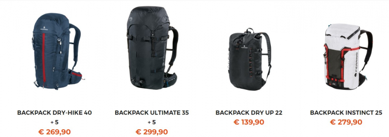 Screenshot of https://www.ferrino.it/en/shop-en/equipment/backpacks