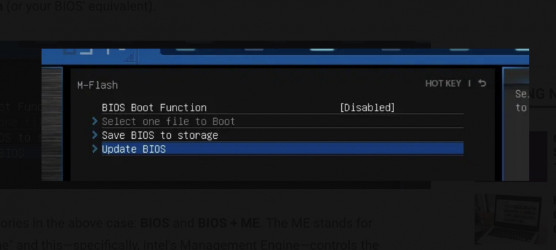 Flashing UEFI BIOS