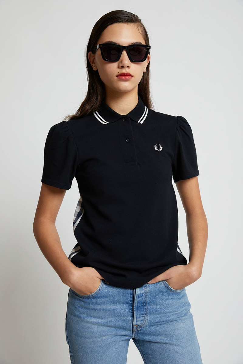 Fred Perry Gingham Panel Polo Shirt