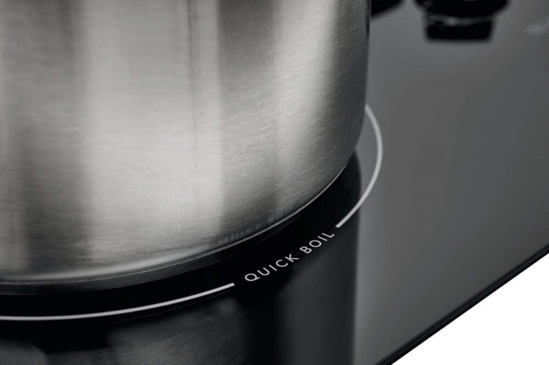 Cooktop is designed with quick boiling feature, very convenient to use.